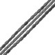 Hematite Tube Faceted 1x3mm (Ø0.6mm) (133pcs) (40cm)