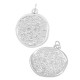 Zircon Brass Charm Round with Face 24mm