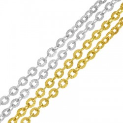 Stainless Steel 304 Αλυσίδα Οβάλ με Γραμμές 1.8x2mm