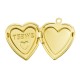 Brass Pendant Heart “Sweet” Openable w/ Enamel 19mm