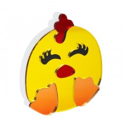 Plexi Acrylic Deco Chicken 91x100mm