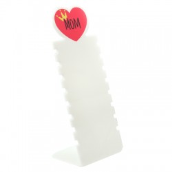Plexi Acrylic Bracelet Display "MOM" w/ Heart Crown 90x230mm