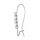 Crochets d'Oreilles avec strass 13x24mm en Acier Inoxydable 304