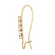 Stainless Steel 304 Earring with Hoop & Strass 13x24mm