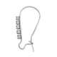 Orecchino in Acciaio Inossidabile 304 con Cerchio e Strass 13X24 mm