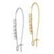 Crochets d'Oreilles avec strass 16x33mm en Acier Inoxydable 304