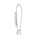 Crochets d'Oreilles avec strass 16x33mm en Acier Inoxydable 304