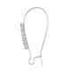 Crochets d'Oreilles avec strass 16x33mm en Acier Inoxydable 304