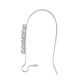 Crochets d'Oreilles avec strass 16x33mm en Acier Inoxydable 304