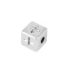 Zamak Bead Cube w/ Cross 6mm (Ø2.2mm)