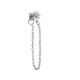 Chaîne D'Oreille en Laiton et Zircon Soleil et Fermoir de Sécurité 7.3 mm