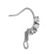 Stainless Steel 304 Earring with Hoop & Strass 16x19mm