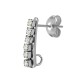 Stainless Steel 304 Earring with Hoop & Strass 3x15mm