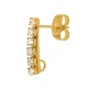 Stainless Steel 304 Earring with Hoop & Strass 3x15mm