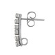 Stainless Steel 304 Earring with Hoop & Strass 3x15mm