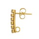 Stainless Steel 304 Earring with Hoop & Strass 3x15mm