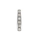 Crochets d'Oreilles avec strass 3x15mm en Acier Inoxydable 304