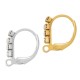 Crochets d'Oreilles avec strass 12x16mm en Acier Inoxydable 304