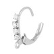 Crochets d'Oreilles avec strass 12x16mm en Acier Inoxydable 304
