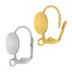Boucles d'Oreilles dormeuses avec disque 10x17mm en Acier Inoxydable 304