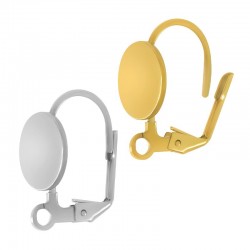 Boucles d'Oreilles dormeuses avec disque 10x17mm en Acier Inoxydable 304