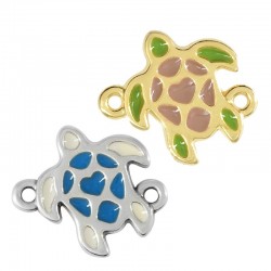 Zamak Connector Turtle w/ Enamel 18x16mm