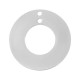 Stainless Steel 304 Charm Circle “the best” w/ 2 Holes 25mm