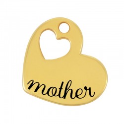 Zamak Charm Heart  “mother” 18mm