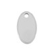 Breloque Ovale 7x12mm/1mm (Ø1.2mm) en Acier Inoxydable