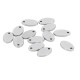 Stainless Steel Charm Oval 7x12mm/1mm Ø1.2mm