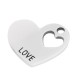 Μεταλλικό Ζάμακ Χυτό Μοτίφ Καρδιά "LOVE" 18mm