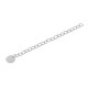 Chainette d'extension maille 50mm & médaille 6mm en Acier Inoxydable 304