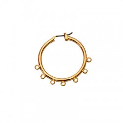 Brass Earring w/ 7 Loops 28mm