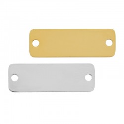 78080510 Conector de Acero Inoxidable Chapa Rectangular 24x18mm/1,2mm (Ø1,8mm)
