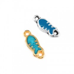 Metal Zamak Cast Connector Fish with Enamel 10x6mm