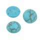 Howlite dos plat Cabochon rond - 10mm