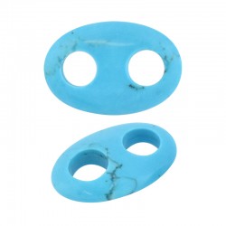 Howlite Connector Oval 21x31mm