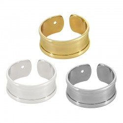 Brass Ring Base for 5mm Flat Cords