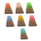 Rosewood & Resin Charm Trapezoid 12x18mm