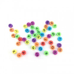 Acrylic Slider Round Alphabet Bead 7mm (500pcs/pack)