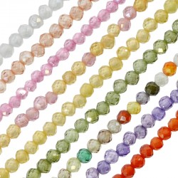 Perlina Sfaccettata di Zircone 2mm (~191pz/filo)