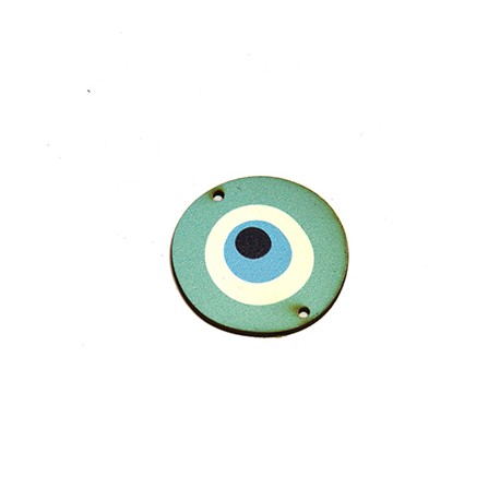 Wooden Pendant Round Eye w/ 2 Holes 35mm