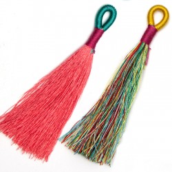 Synthetic Tassel With Cap ~75mm
