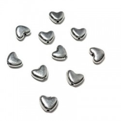 Zamak Slider Tiny Heart 6x5mm (Ø 0.9mm)