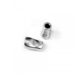 Zamak Bead Tube Irregular 7x12mm (Ø 3.1mm)