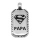 Zamak Charm Tag "Super Papa" 15x25mm
