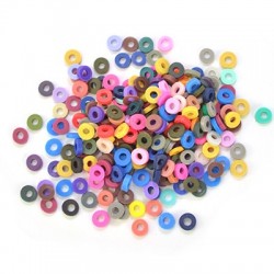 Polymer Clay Washer Heishi ~4mm (~500pcs/pack)