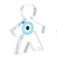 Decorazione da Tavola in Plexiglass Bambino con Occhio Portafortuna 58x88mm