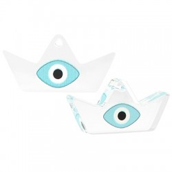 Plexi Acrylic Deco Ship Boat w/ Evil Eye 50x26mm/10mm