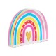 Plexi Acrylic Deco Rainbow w/ Heart 60x42mm